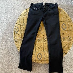 True Religion black low rise jeans, 28